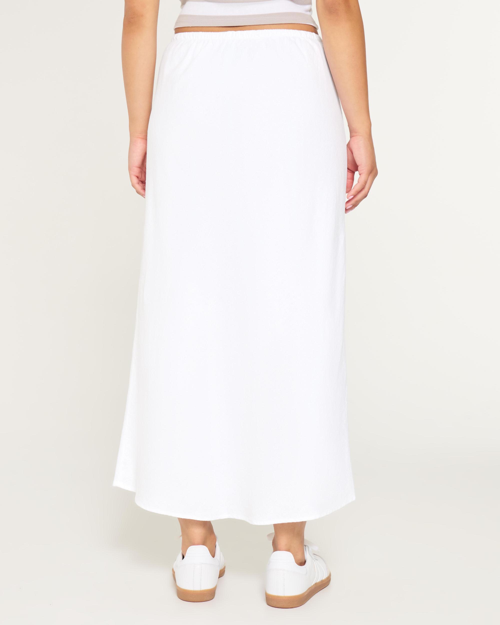 Linen Blend Maxi Skirt Product Image