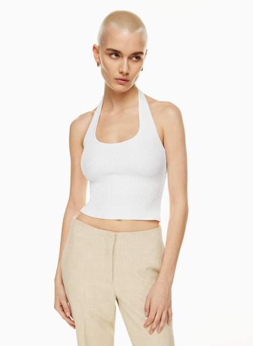 sculpt knit backless halter top Product Image