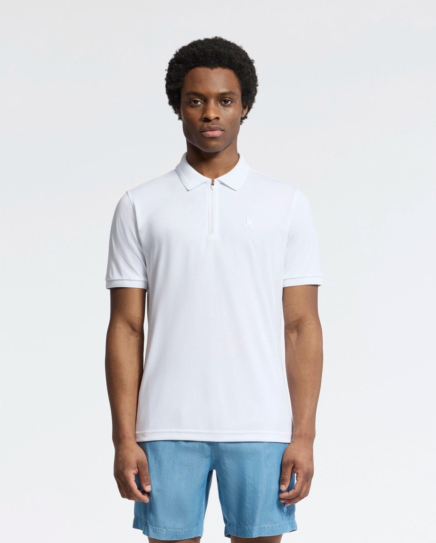 MENS TREVOR PERFORMANCE PIQUE ZIP UP POLO - B6K557F200 Product Image
