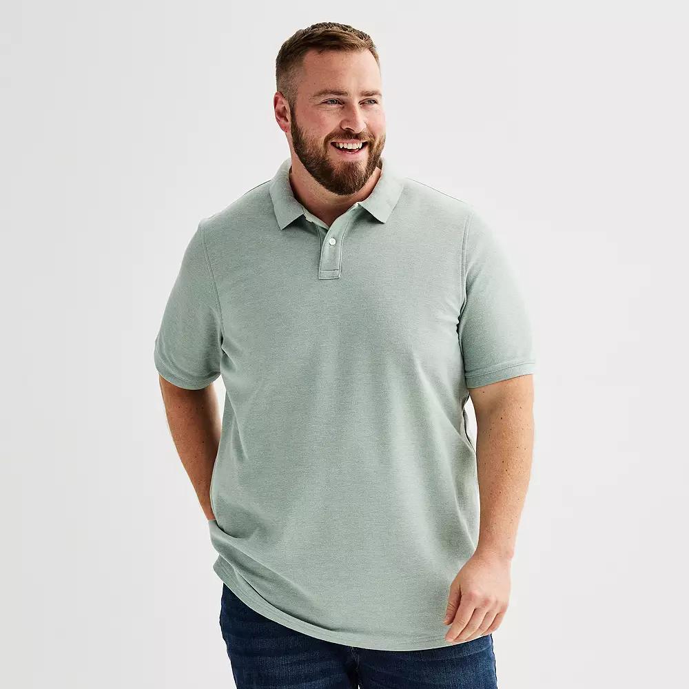 Big & Tall Sonoma Goods For Life® Pique Polo, Men's, Size: 4XB, Blue Texture Product Image