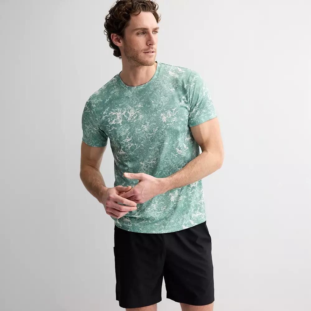 Men's Tek Gear® Dry Tek Tee, Size: Medium, Blue Texture Product Image