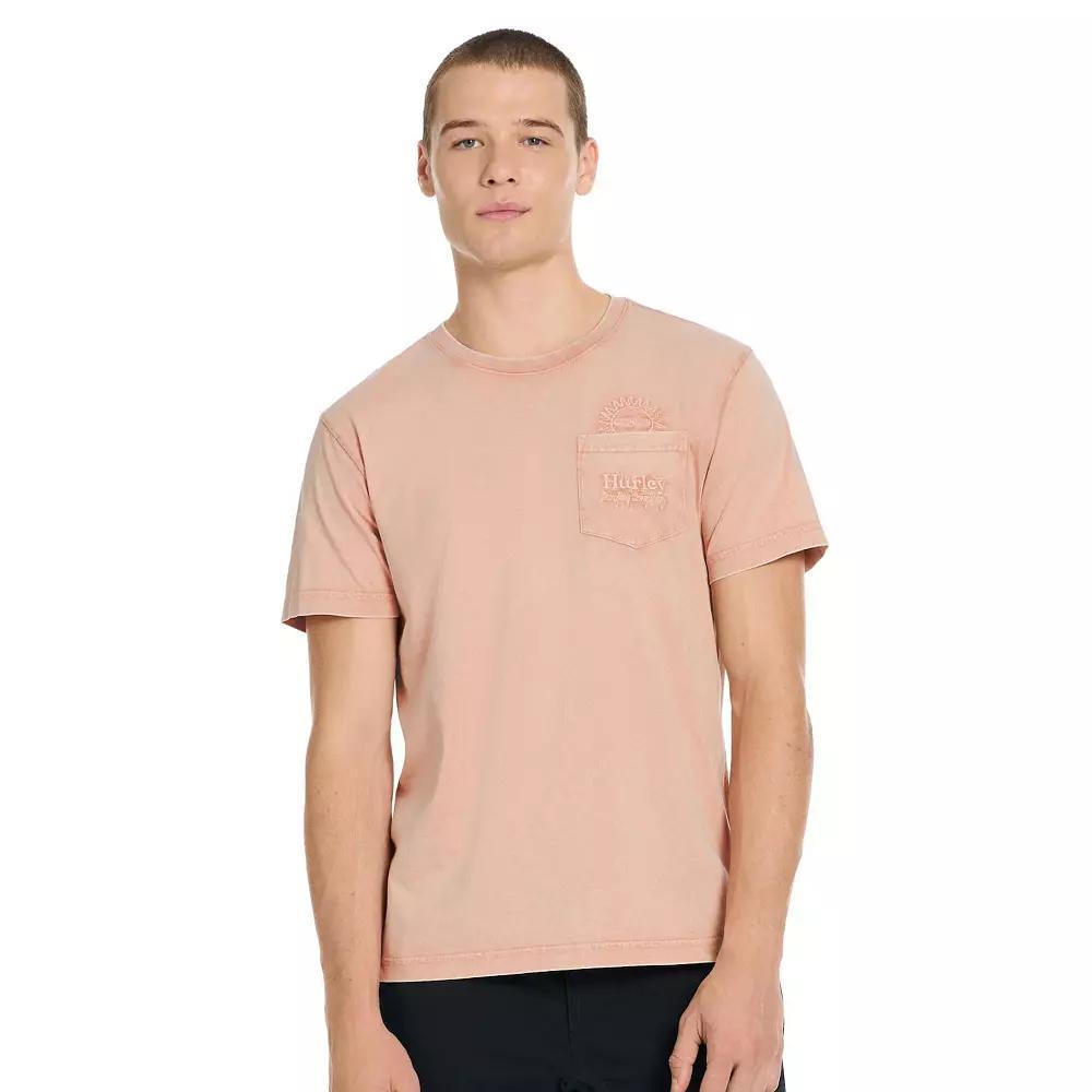 Men's Hurley Embroidered Pocket Tee, Size: Medium, Martian Red Product Image