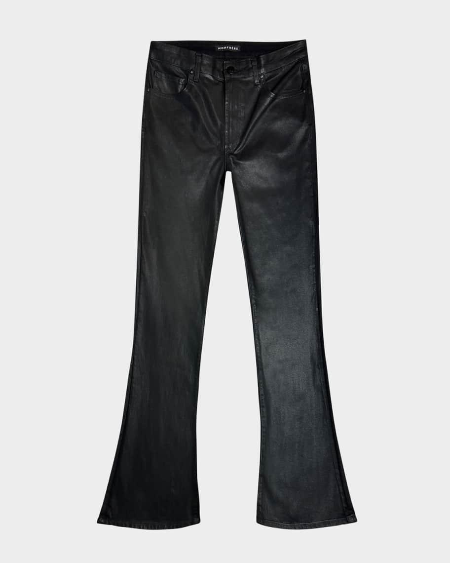 Mens Clint Coated Denim Flare Jeans Product Image