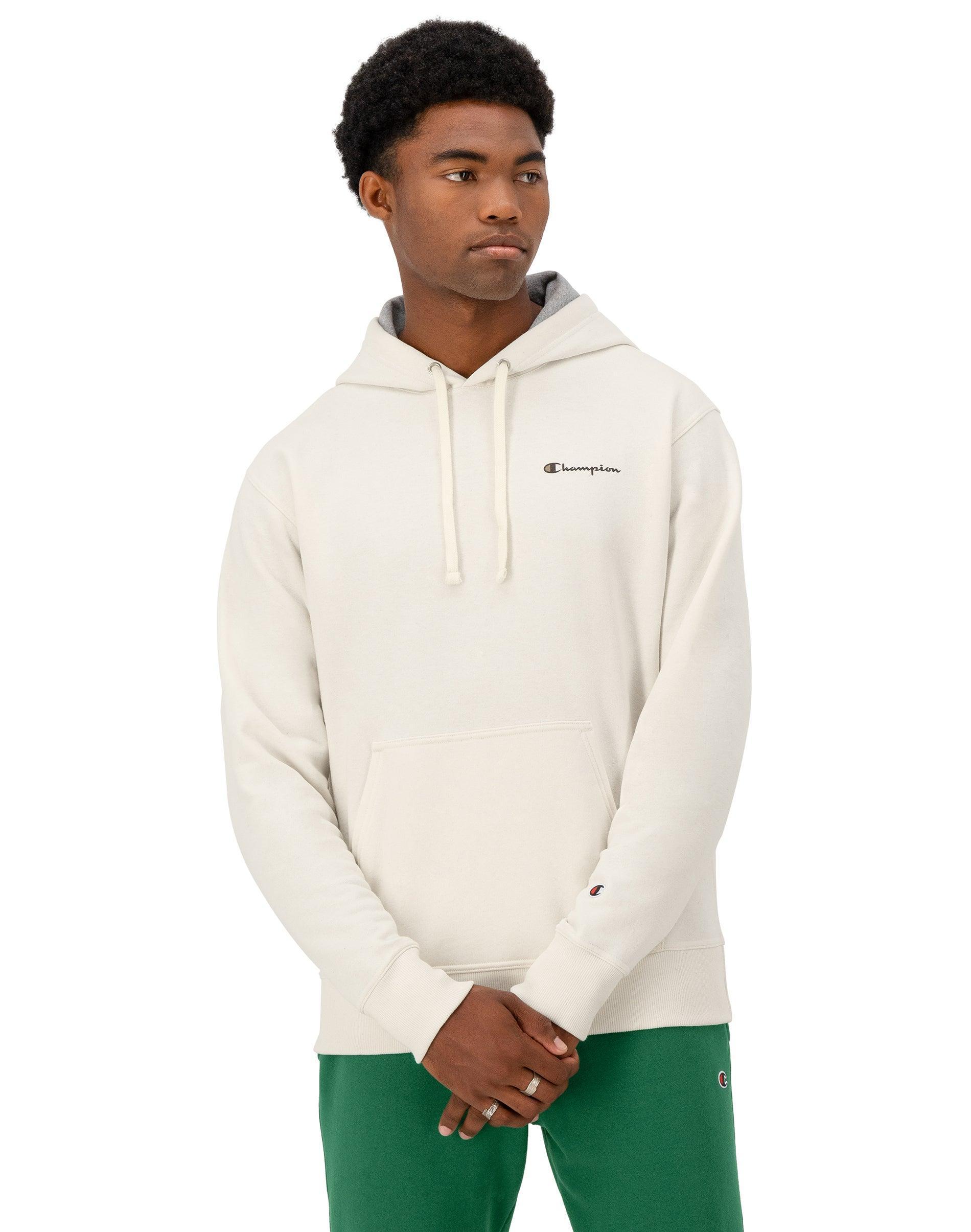 Mens Champion Powerblend Hoodie, Classic Script Logo Road Sign Green 2XL Product Image