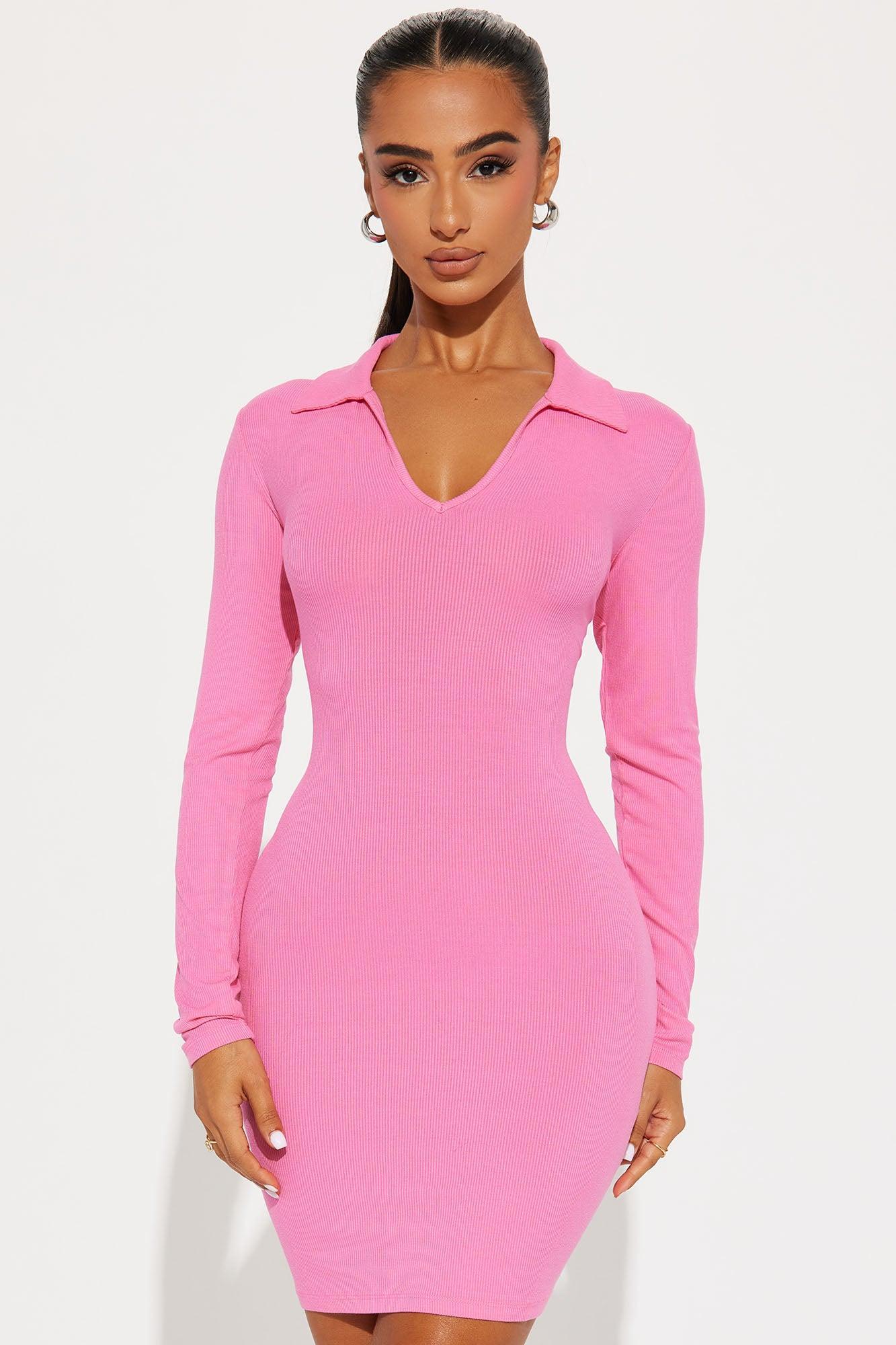 Vivianna Long Sleeve Mini Dress - Rose Product Image