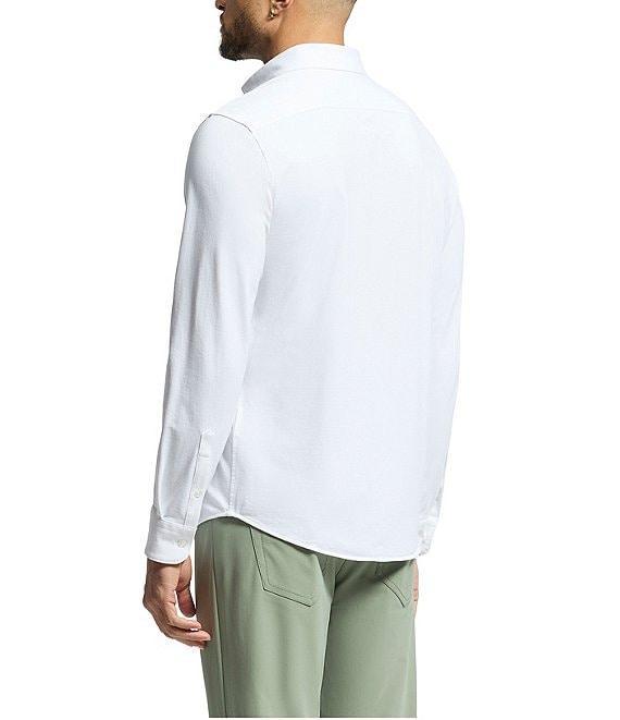 Psycho Bunny Jackson Classic Fit Spread Collar Solid Stretch Knit Dress Shirt Product Image