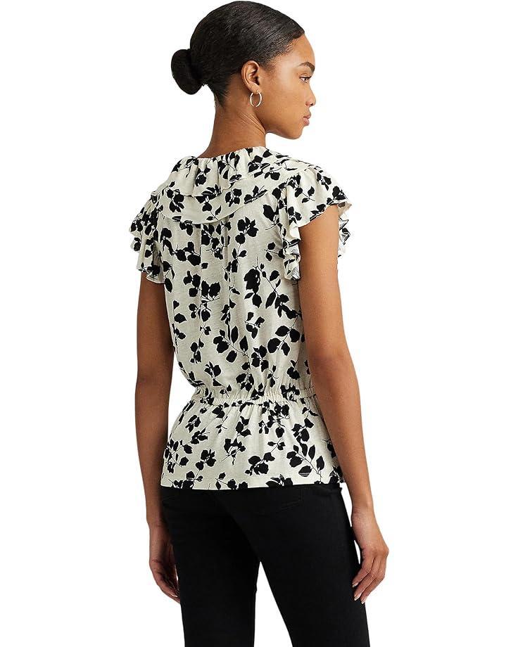 Short Sleeve Fountain Smocked Yoke Top Product Image