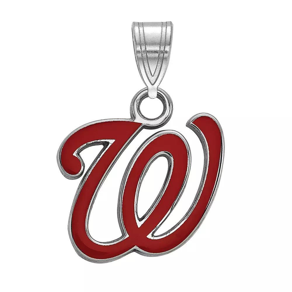 LogoArt Sterling Silver Washington Nationals Enamel Pendant, Women's, Size: 17 mm Product Image