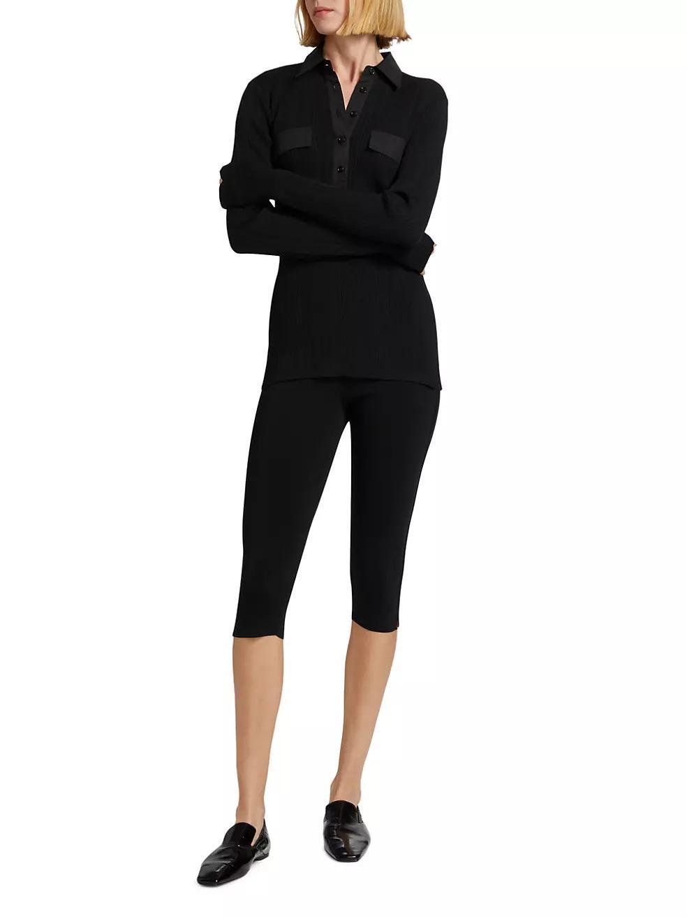 Womens Jersey Knit Slim-Leg Capri Pants Product Image