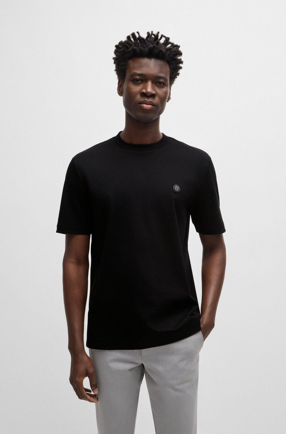 Regular-fit T-shirt in cotton with monogram print Product Image