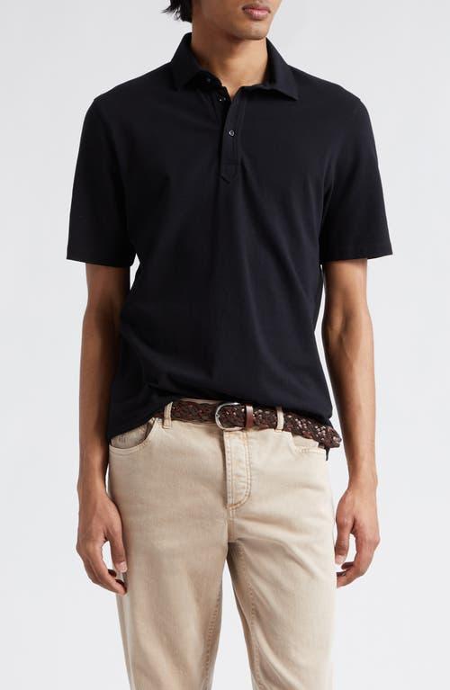 Mens Cotton Jersey Basic Fit Polo with Shirt Style Collar Product Image