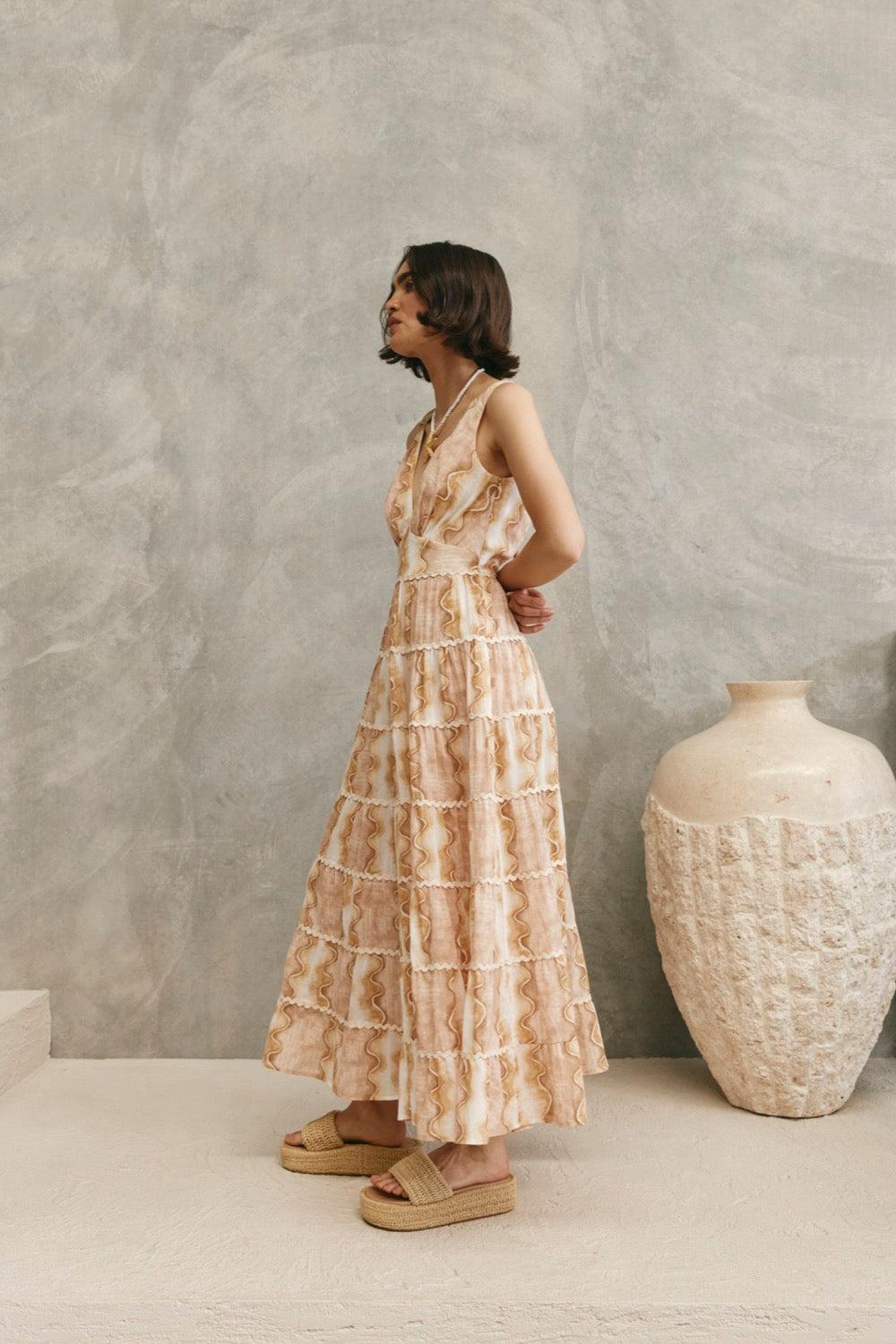 Marlowe Midi Dress Matelassé Product Image