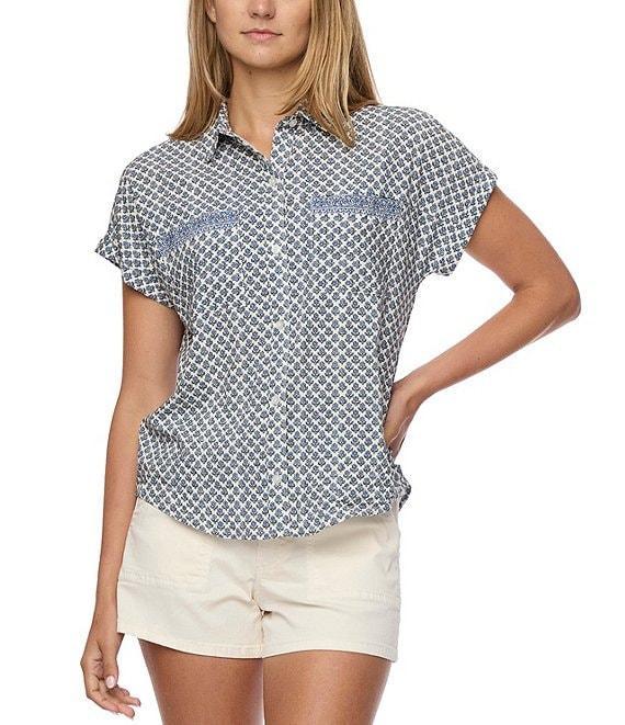 Flag and Anthem Calera Dolman Sleeve Ditsy Floral-Printed Woven Shirt Product Image