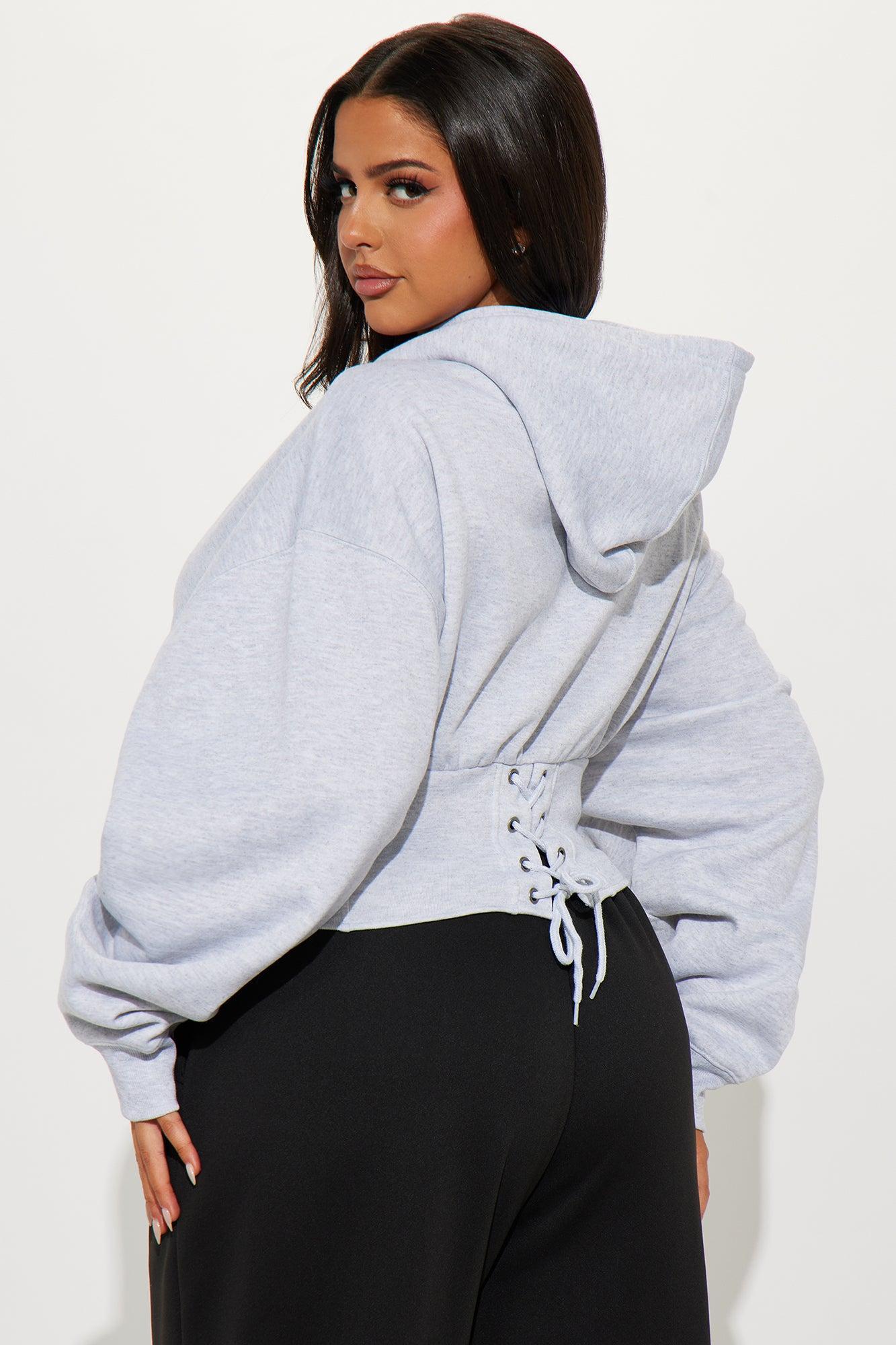 Always A Raider Corset Hoodie - Heather Grey Female Product Image