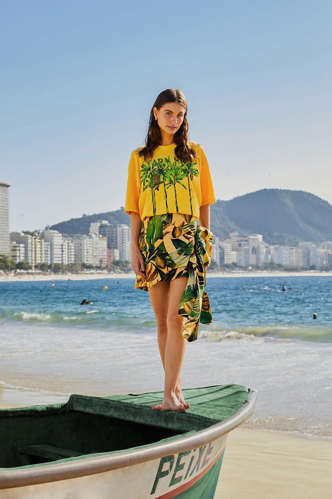 Yellow Farm Rio Organic Cotton T-Shirt, YELLOW / L Product Image