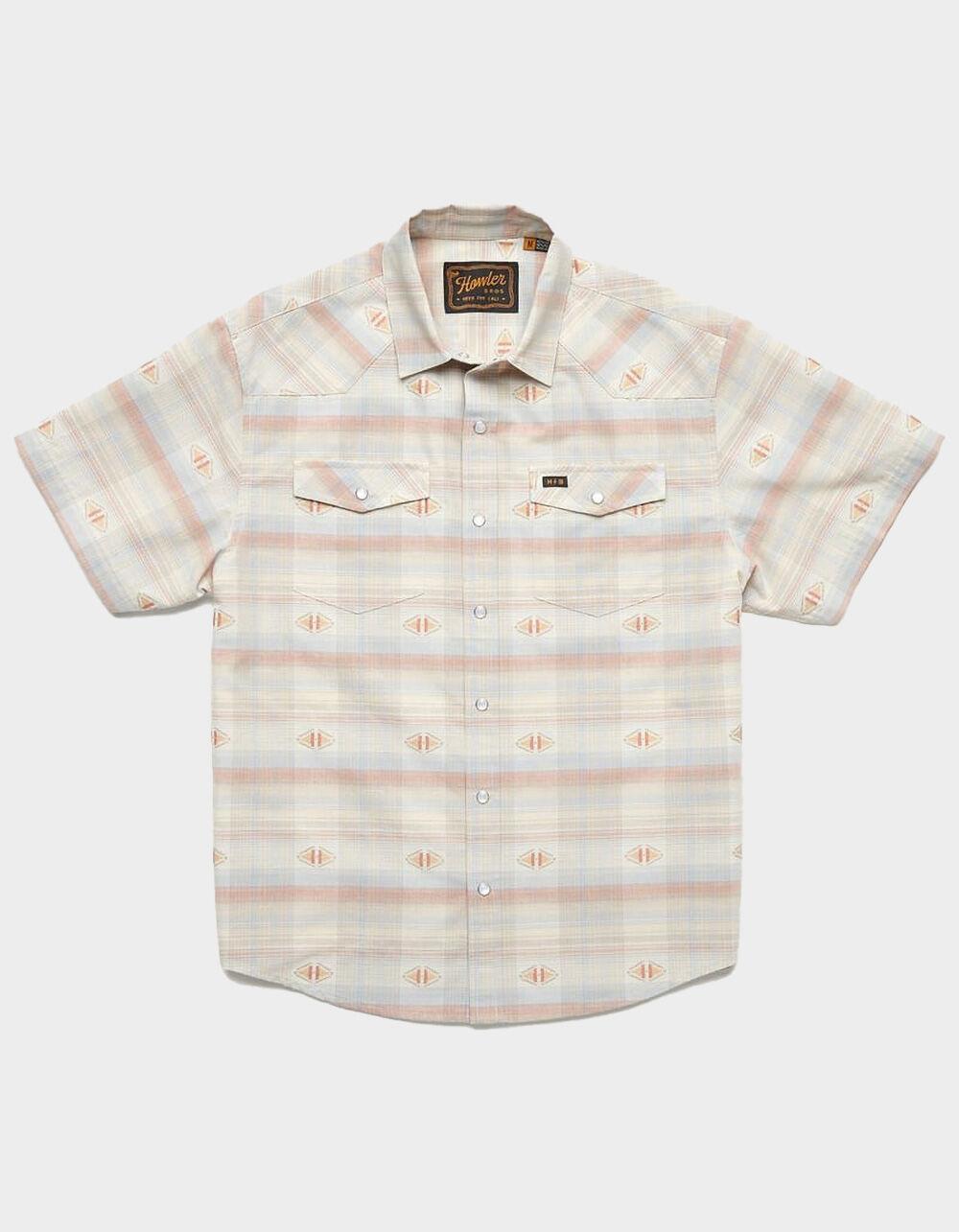 HOWLER BROTHERS H Bar B Mens Snap Front Shirt - CREAM Product Image