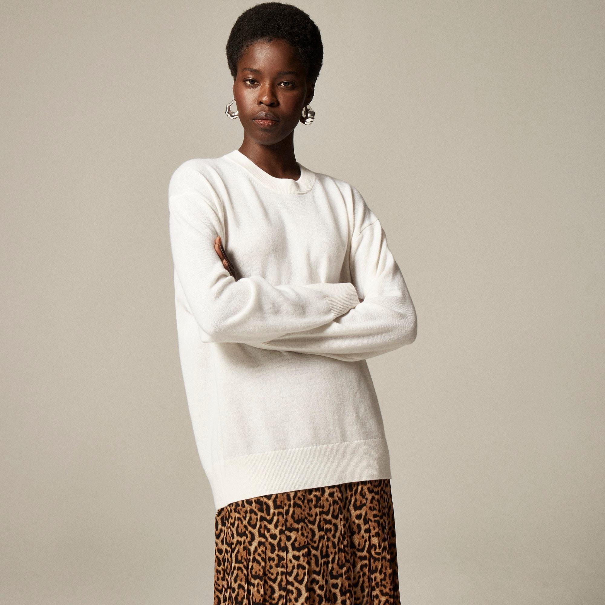 Cashmere relaxed crewneck sweater Product Image