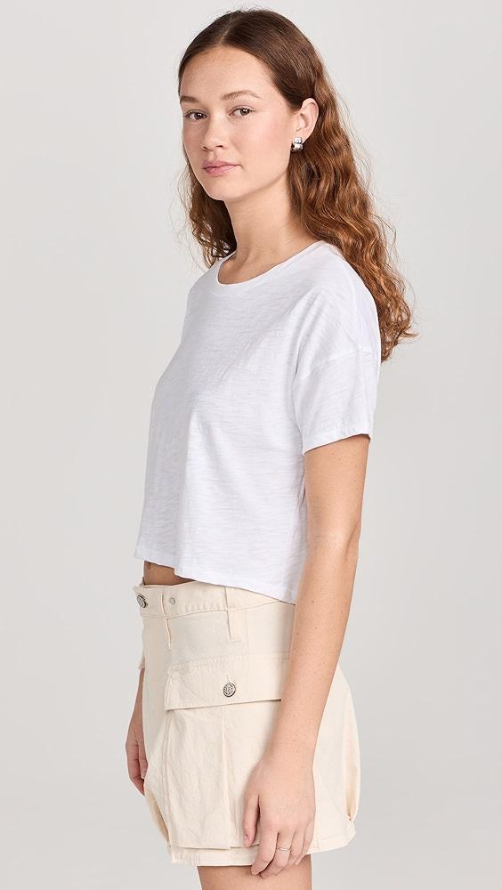 Goldie Cropped Short Sleeve Drop Shoulder Tee | Shopbop Product Image