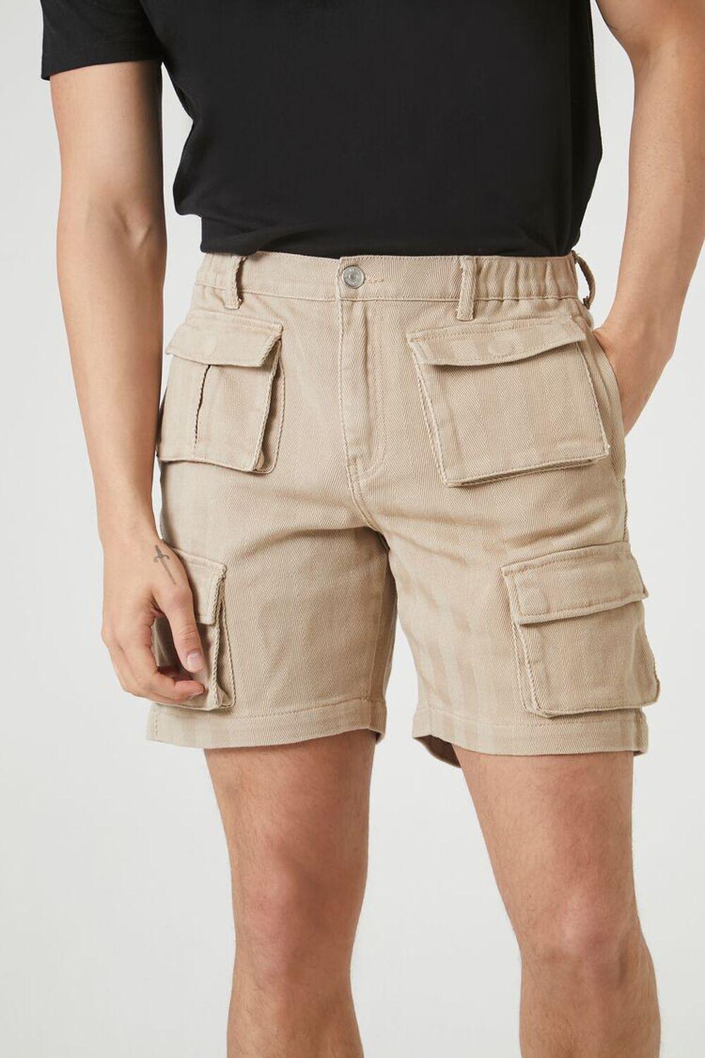 Twill Mid-Rise Cargo Shorts | Forever 21 Product Image