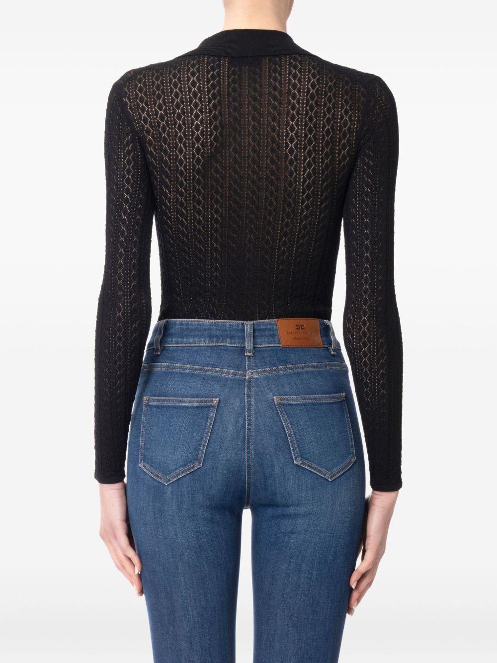 button-detailed polo bodysuit Product Image