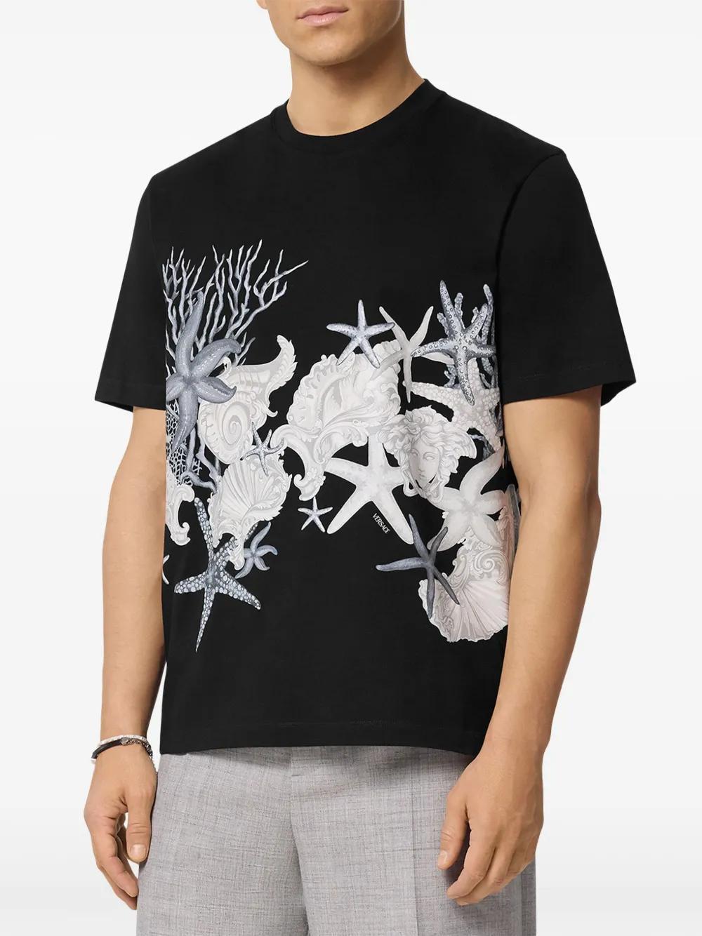 Barocco Sea cotton T-shirt Product Image