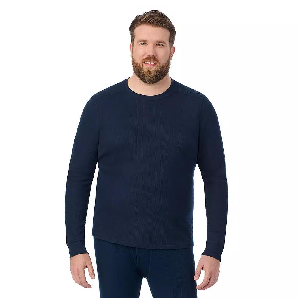 Big & Tall Cuddl Duds® Midweight Waffle Thermal Performance Base Layer Crew Top, Men's, Size: 4XB, Grey Heather Product Image