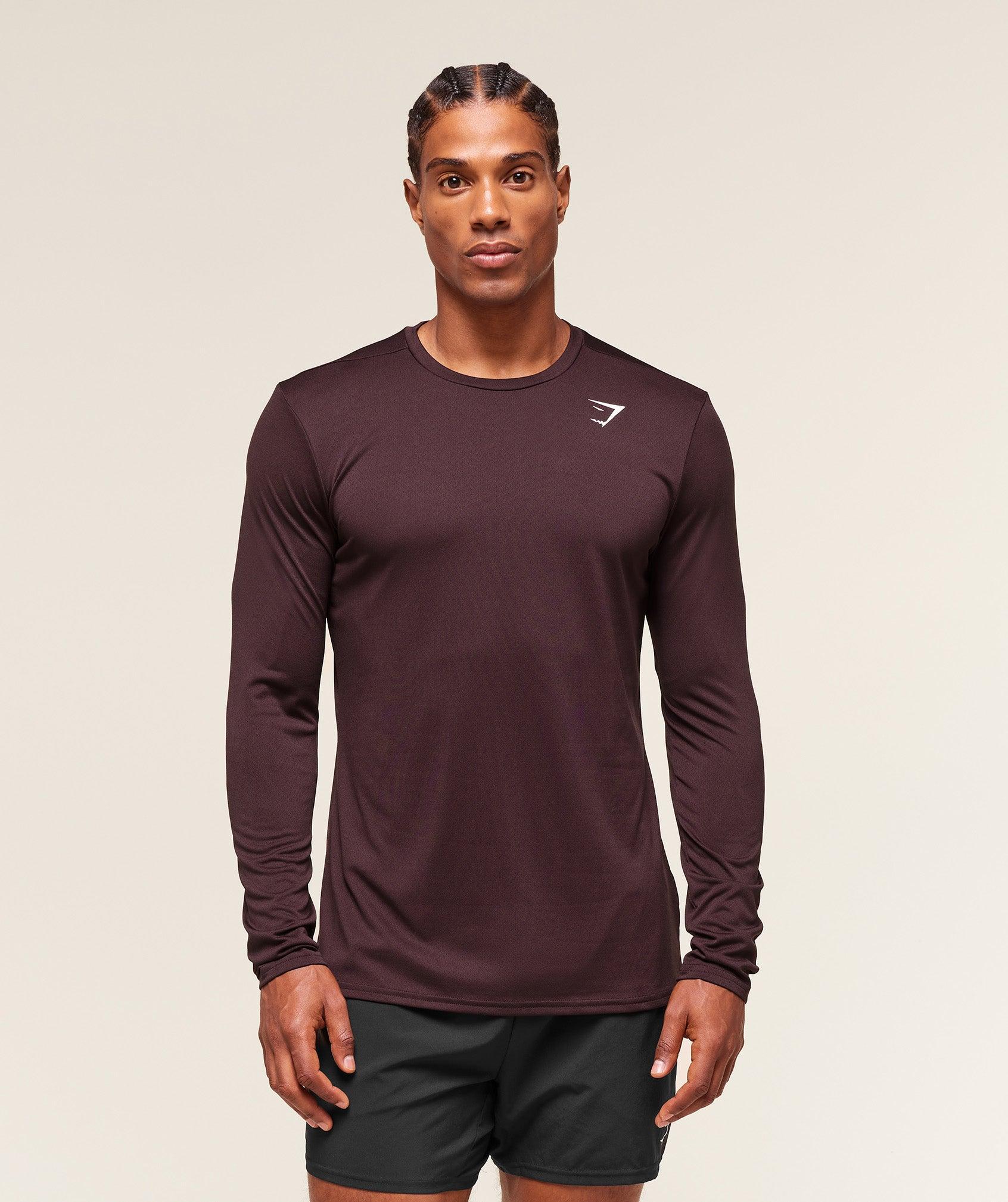 Gymshark Arrival Long Sleeve T-Shirt - Cherry Purple Male Product Image