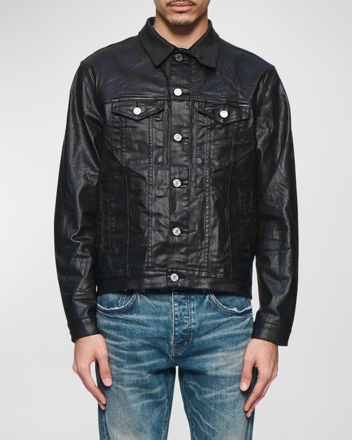 Mens Creased Film Trucker Jacket Product Image