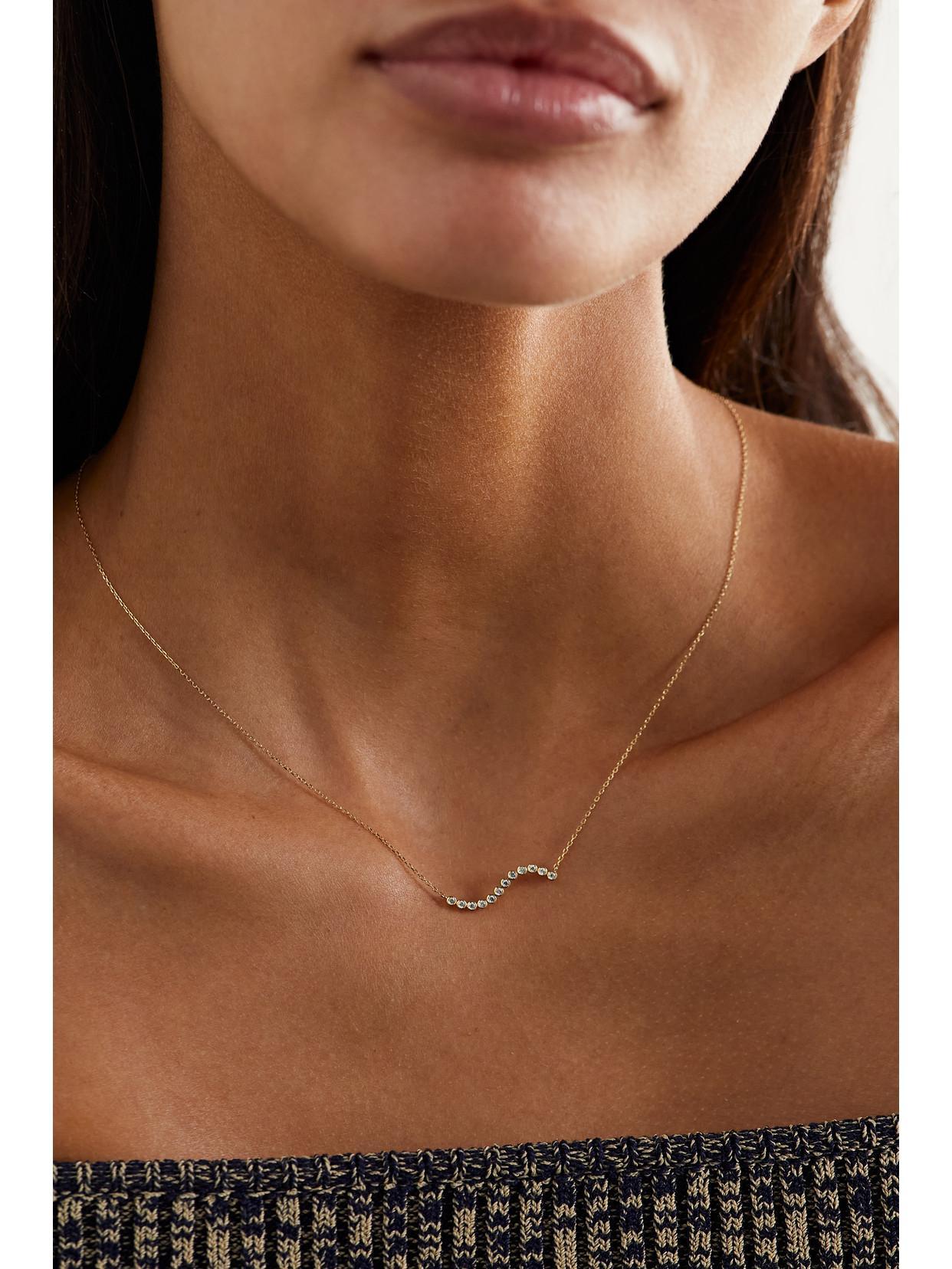 MATEO Wave 14-karat Gold Diamond Necklace Product Image