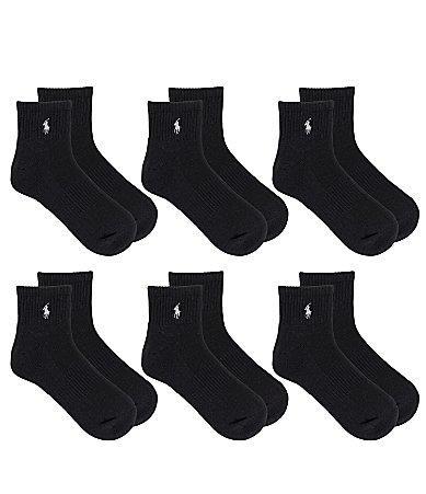 Polo Ralph Lauren Cotton Blend Performance Quarter Socks, Pack of 6 Product Image