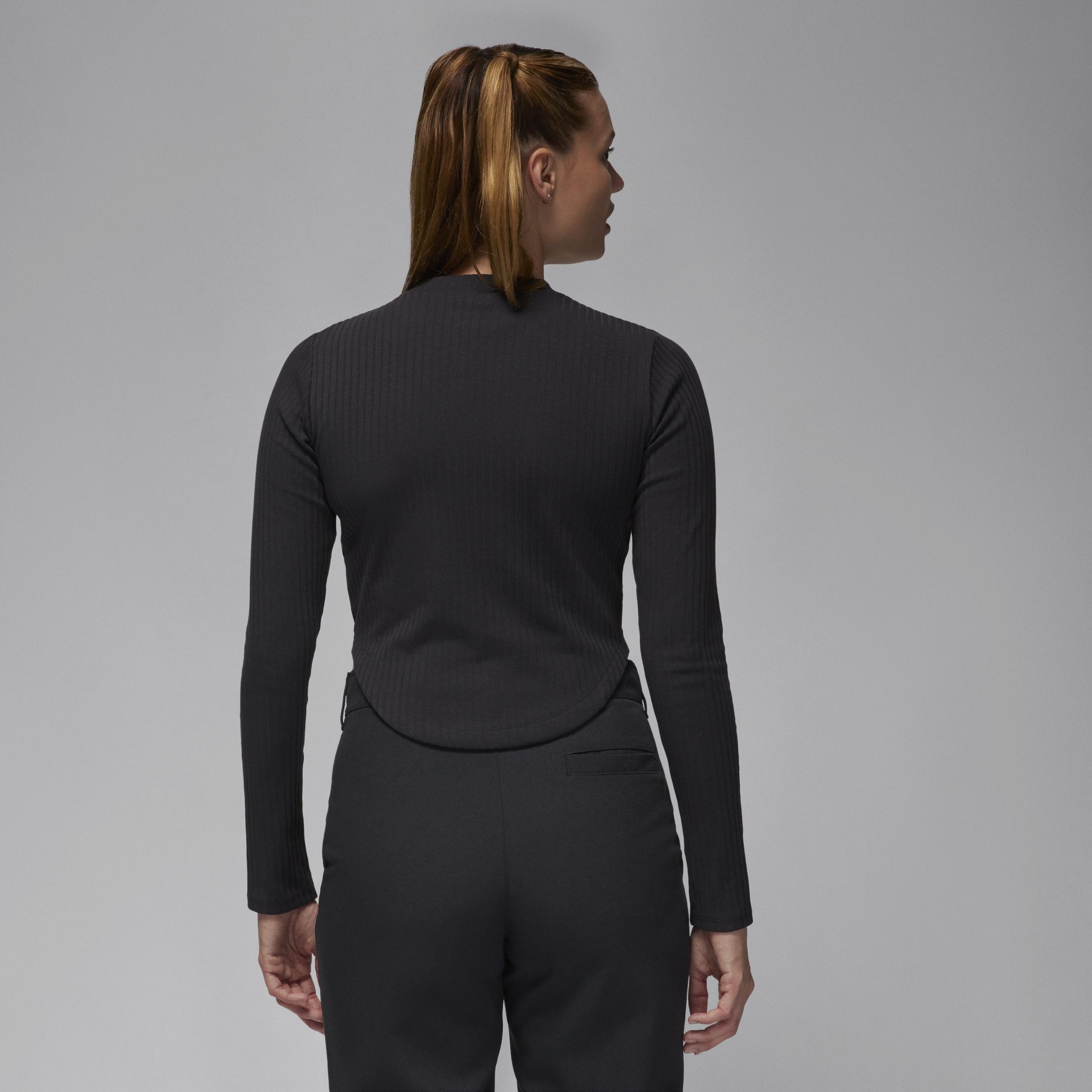 Jordan long sleeve high cut hem top Product Image