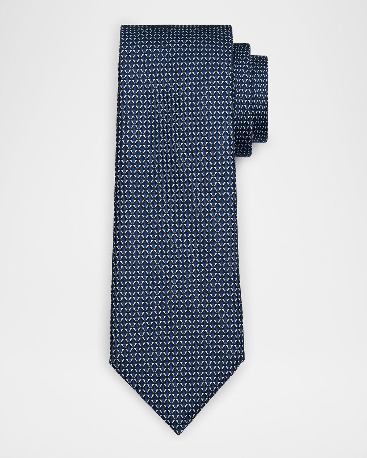 Mens Printed Diamonds Silk Tie Product Image