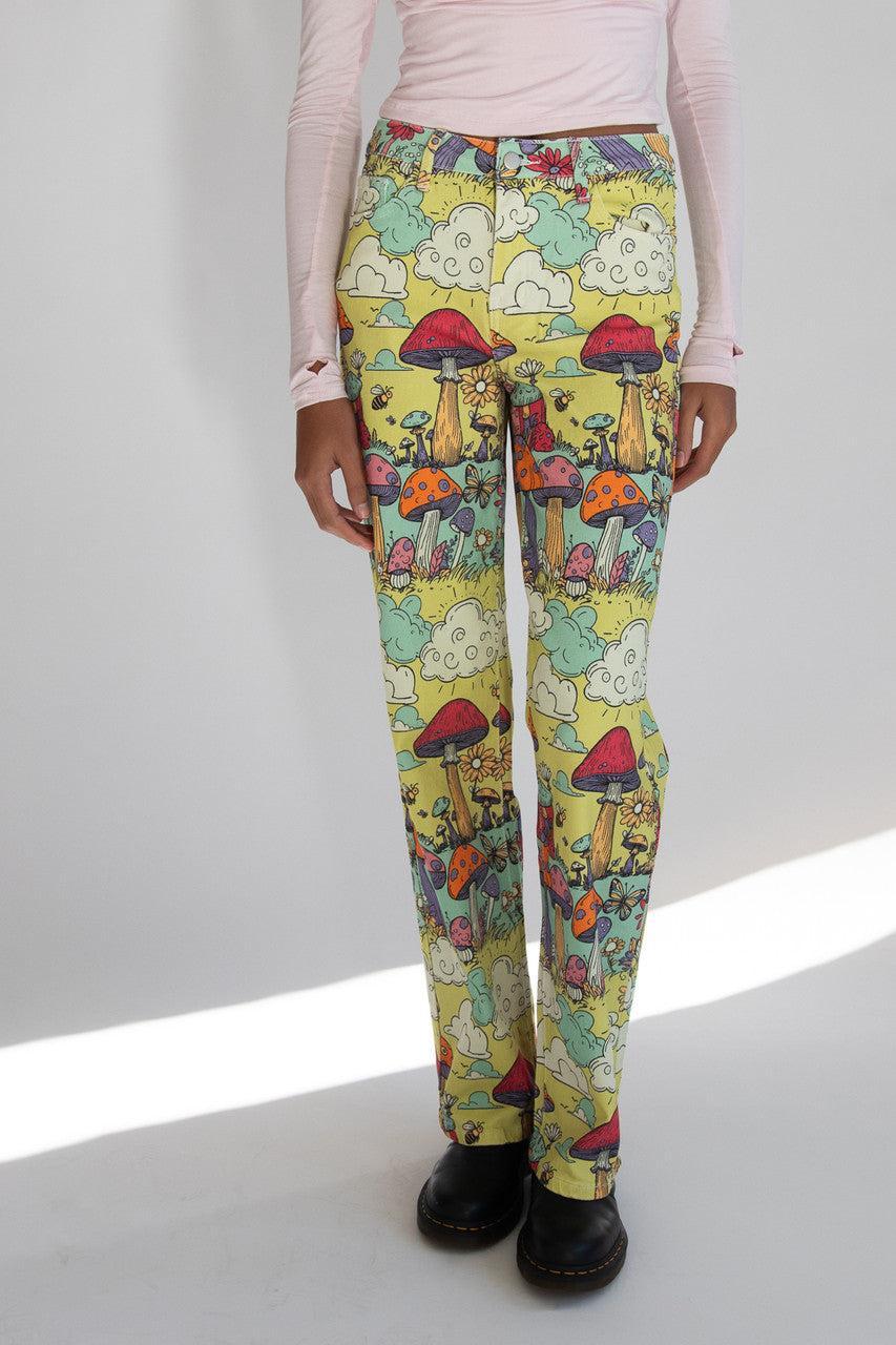 Mushroom Village Printed Jeans Product Image
