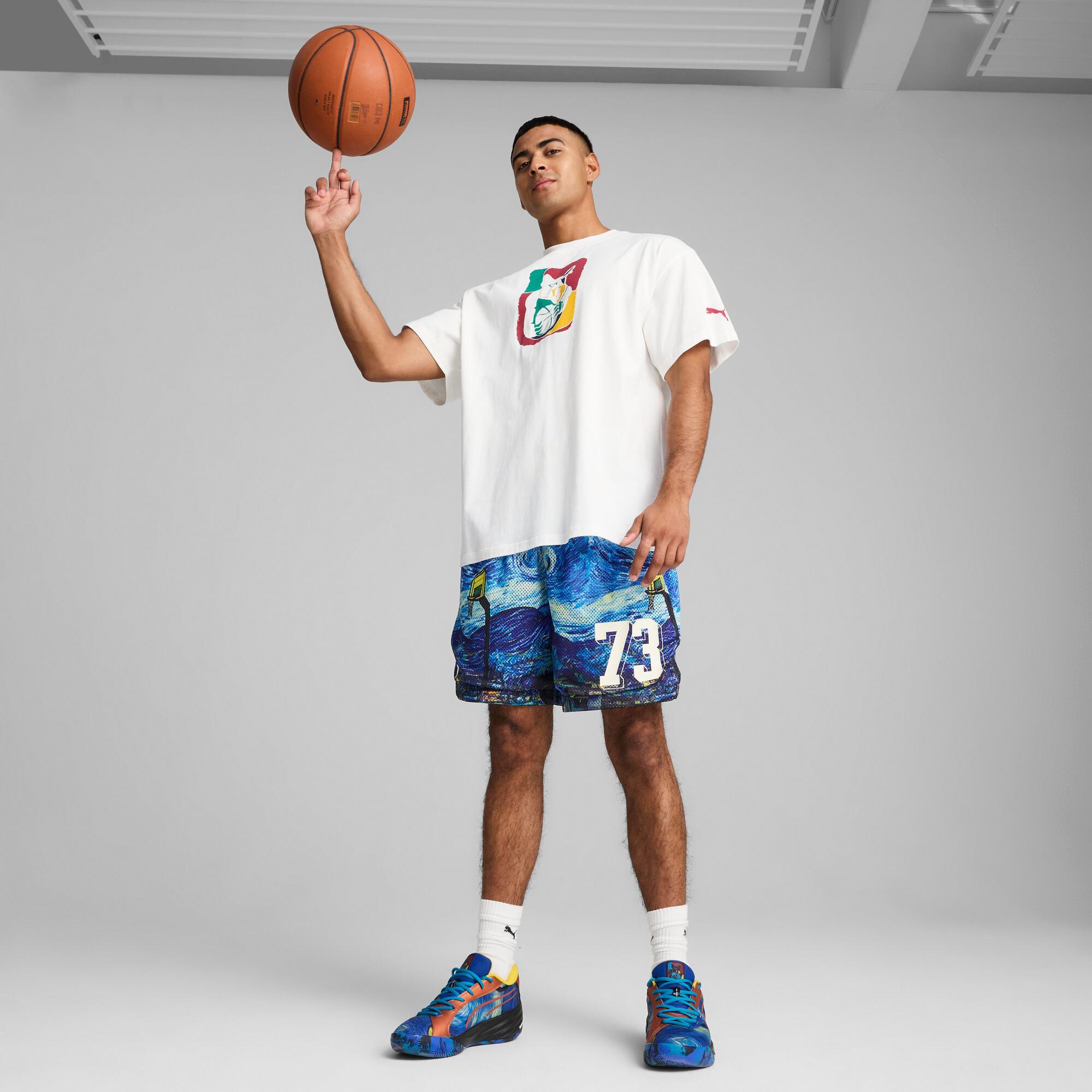 PUMA Dylan Exhibit Men's 7" All-Over-Print Shorts Product Image