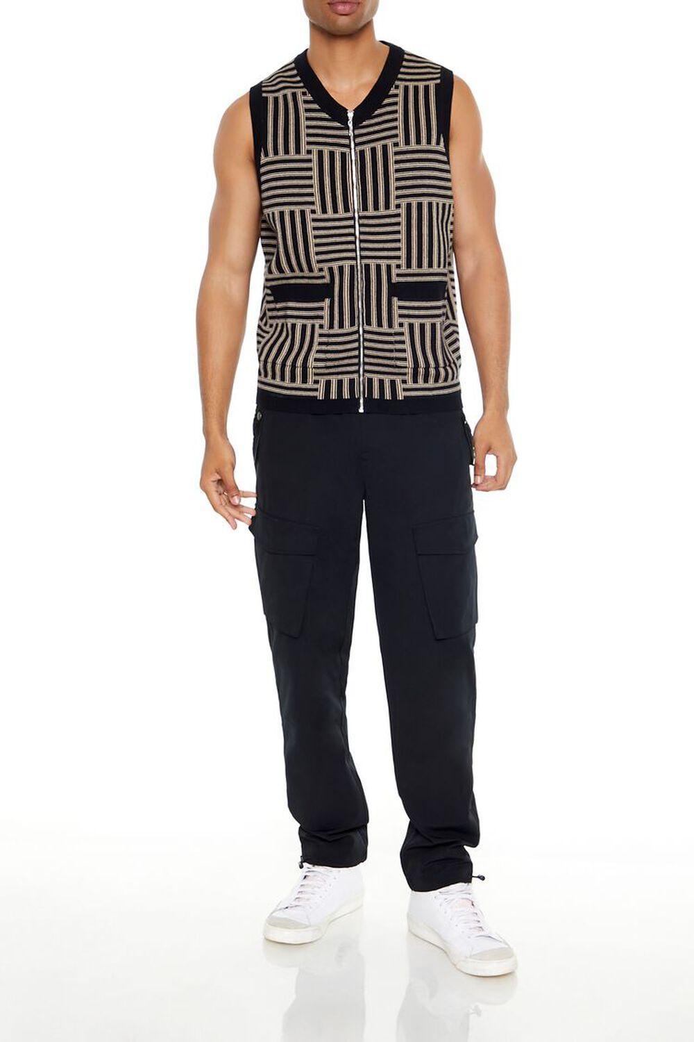 Geo Print Zip-Up Sweater Vest | Forever 21 Product Image