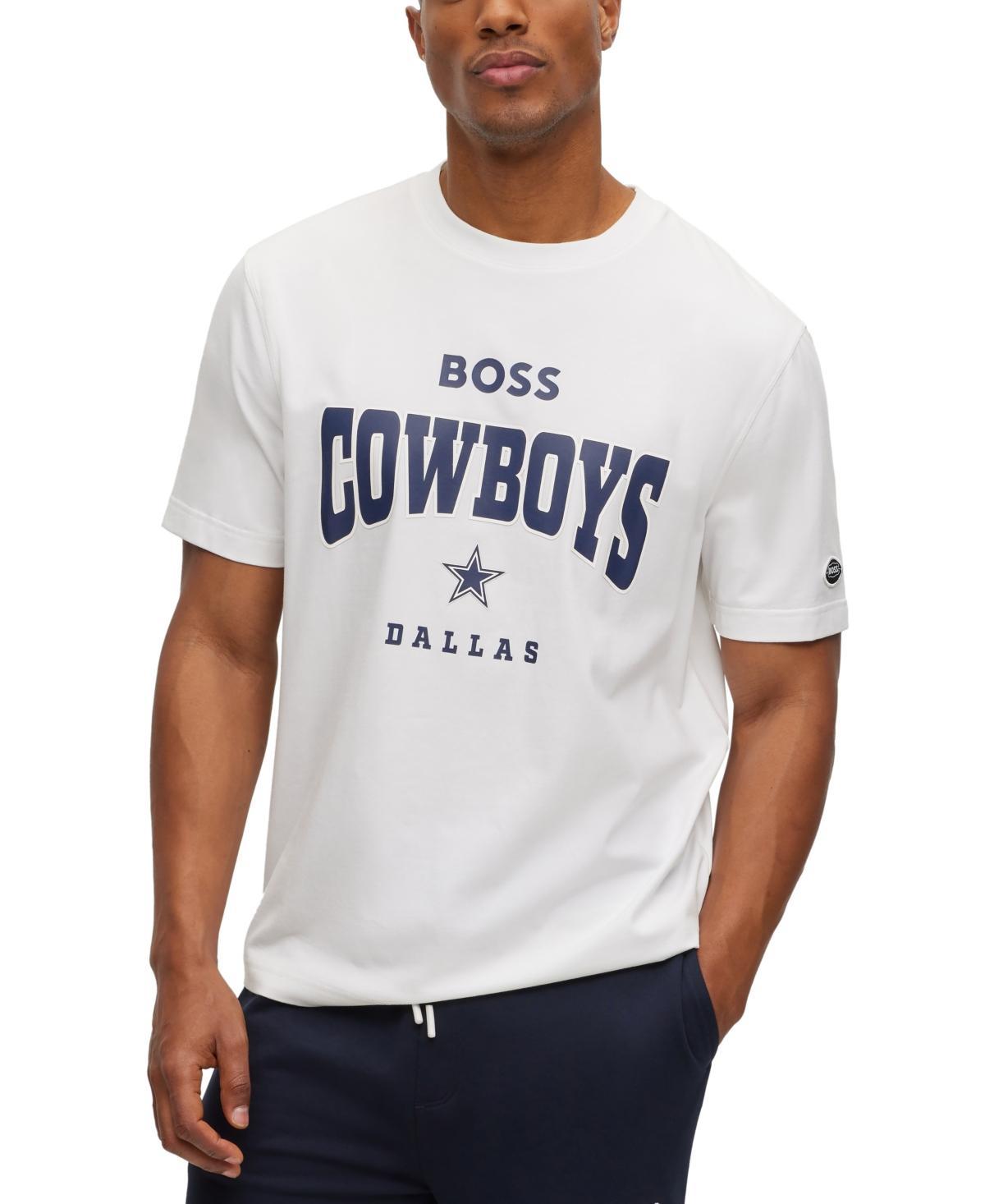 Men's BOSS X NFL  White Los Angeles Rams Huddle T-Shirt, Size: Medium Product Image