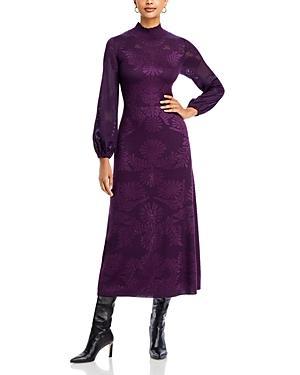 Misook Mock Neck Burnout Knit Midi Dress Product Image
