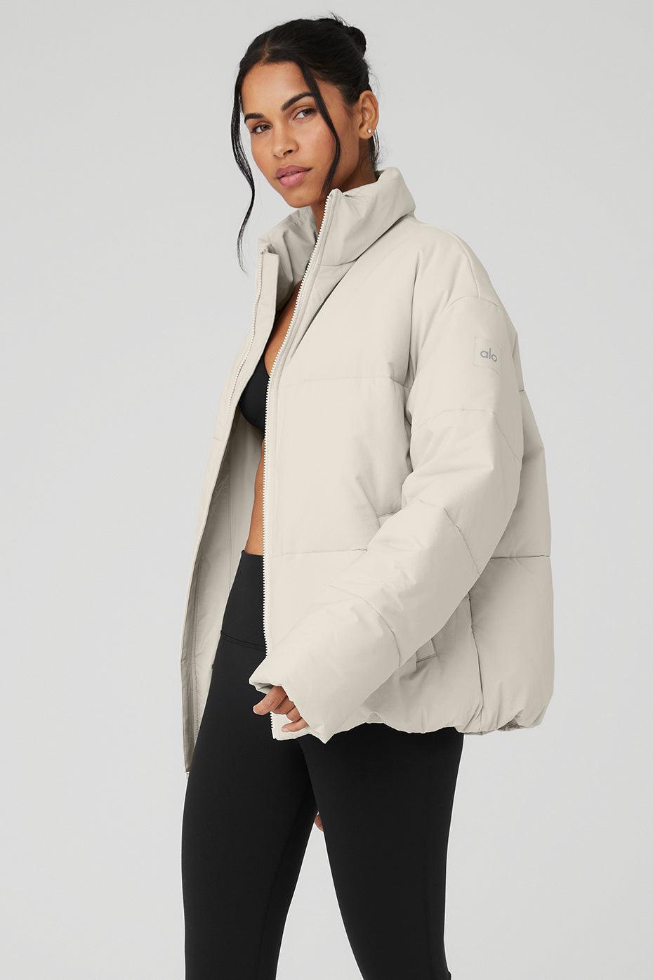 Stretch Woven Street Puffer - Bone Product Image