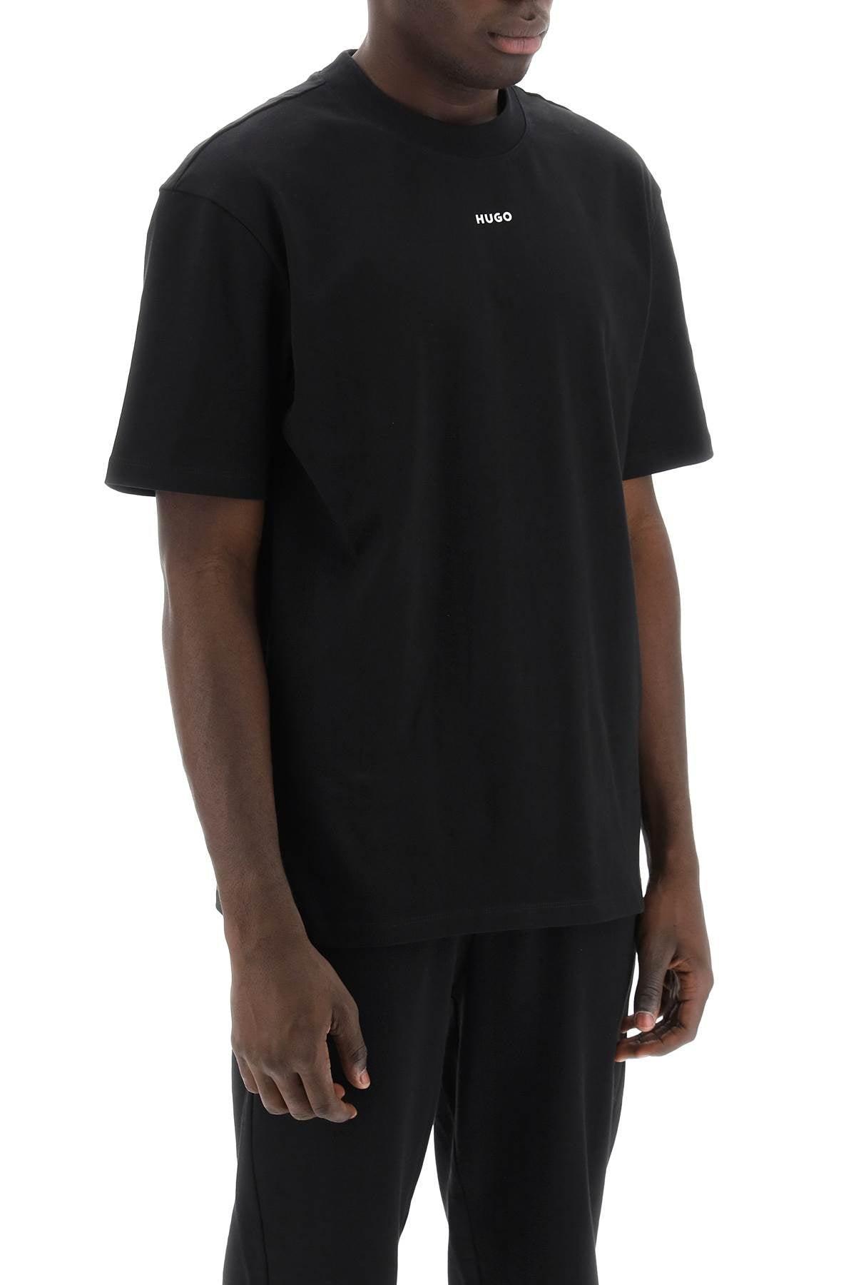 HUGO BOSS Hugo Men's Compact Cotton T-shirt In Black Product Image
