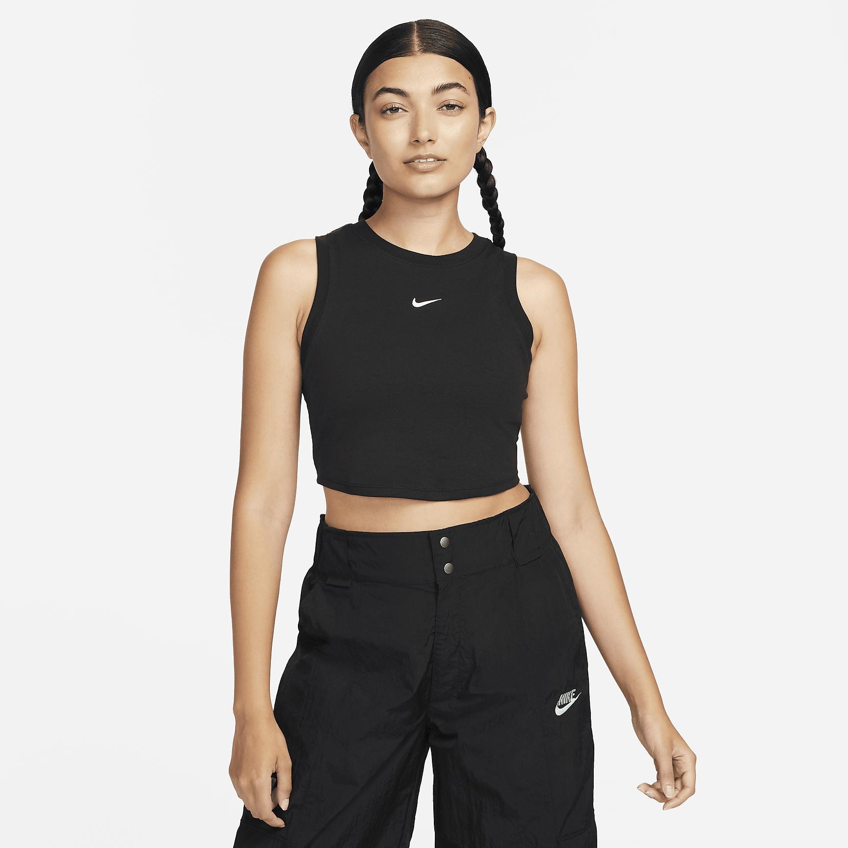 Women's Nike Sportswear Chill Knit Tight Cropped Mini-Rib Tank Top Product Image