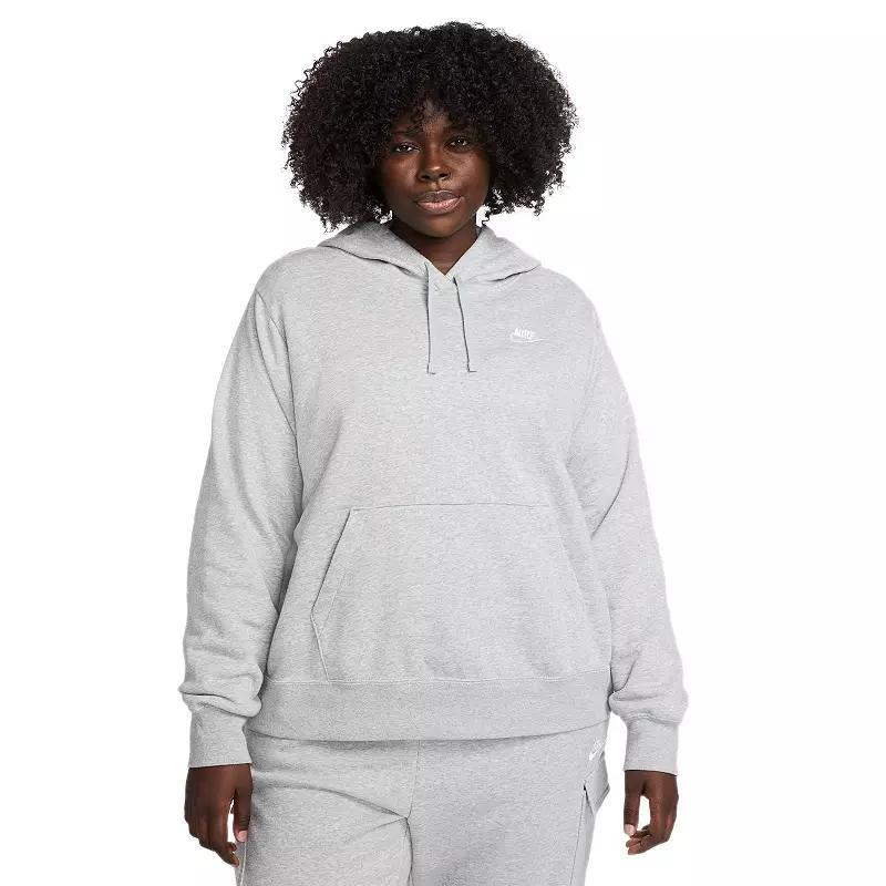Plus Size Nike Sportswear Club Fleece Hoodie, Women's, Size: 2XL, Gray Grey Product Image