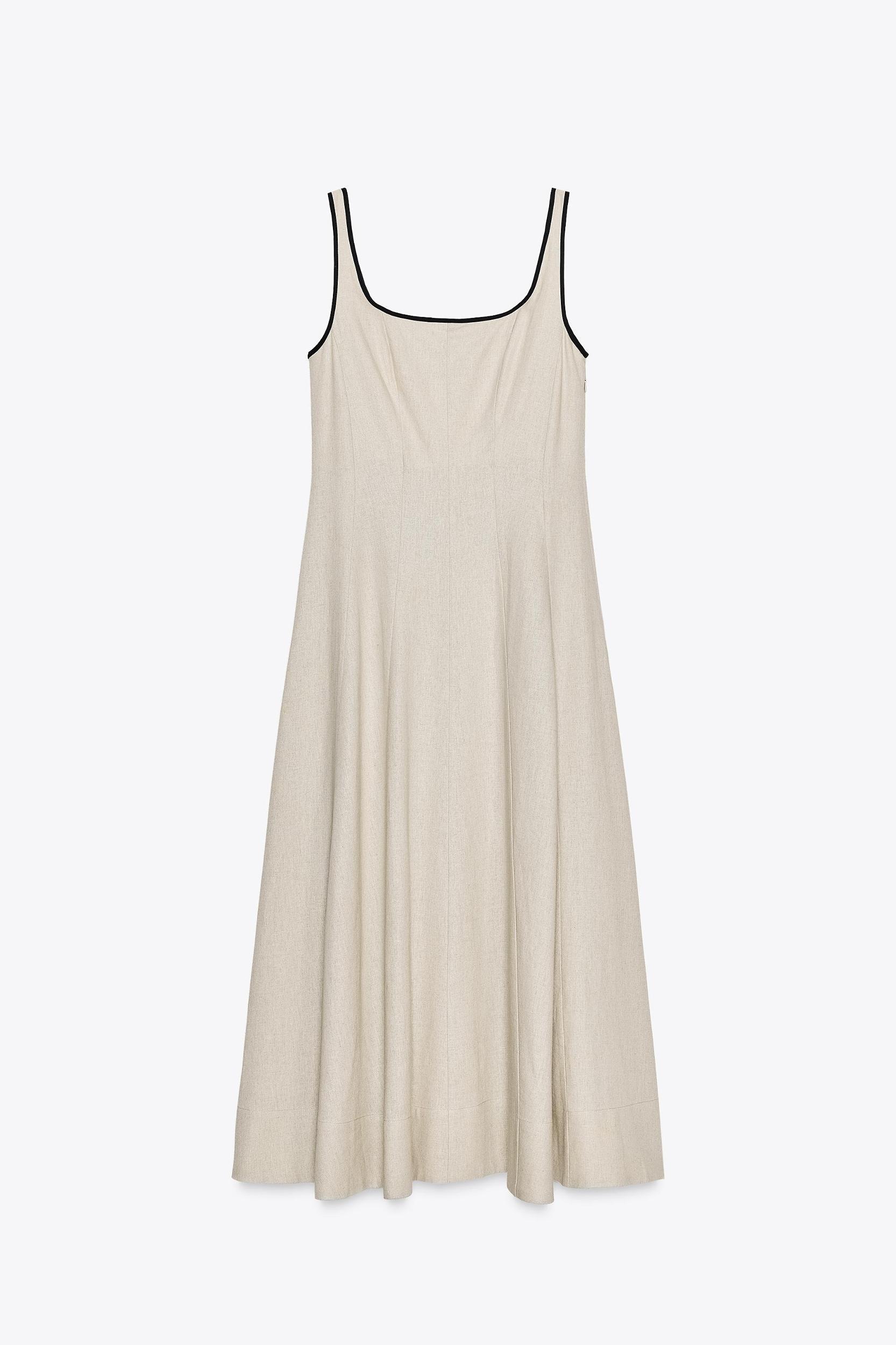 CONTRAST TRIM MIDI DRESS Product Image