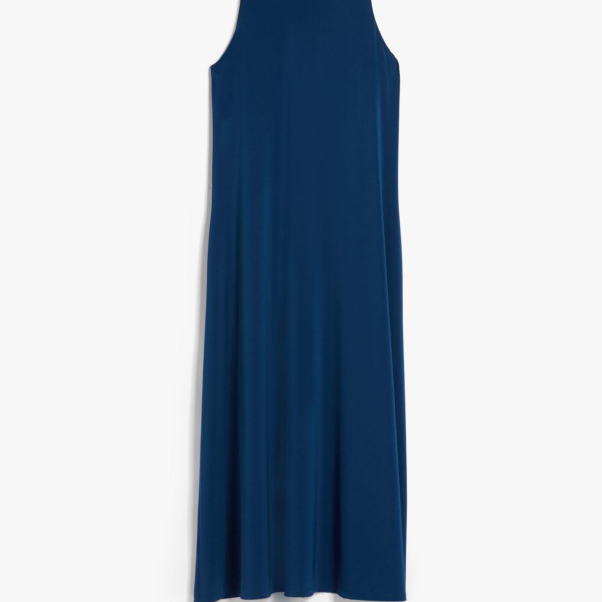 Max Mara Supremo Stretch Jersey A-line Dress in China Blue Product Image