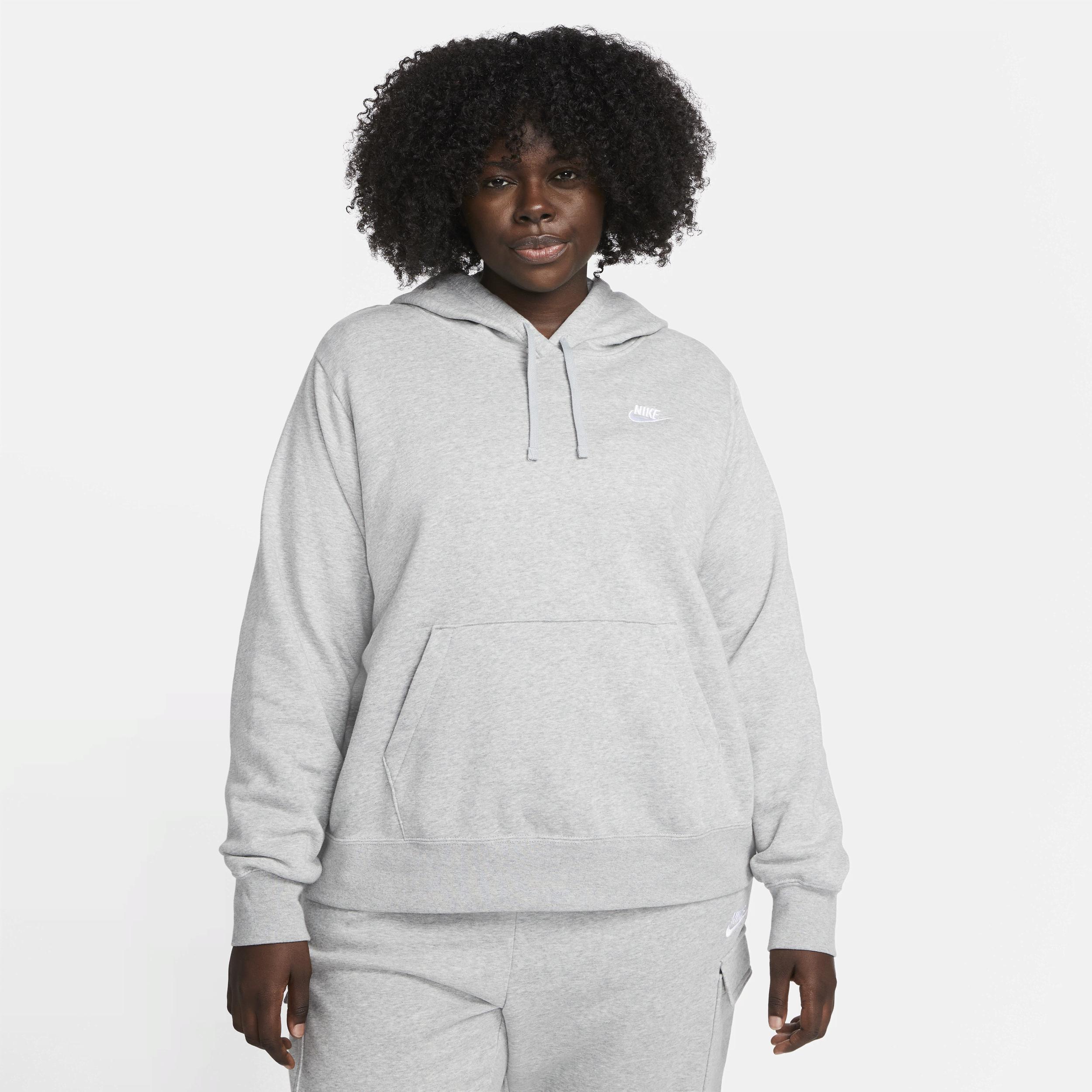Plus Size Nike Sportswear Club Fleece Hoodie, Women's, Size: 2XL, Gray Grey Product Image