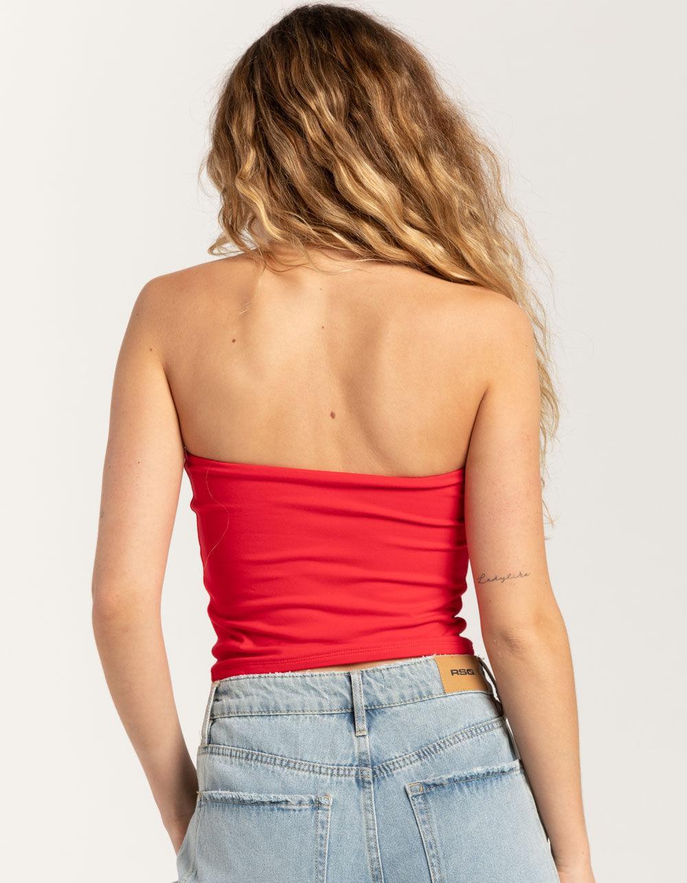 HYPE AND VICE University of Wisconsin Womens Tube Top - RED Product Image