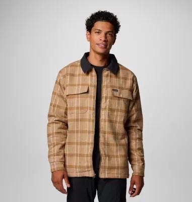 Men's Columbia Pitchtone Heavyweight Shirt Jacket, Size: Large, Brown Product Image