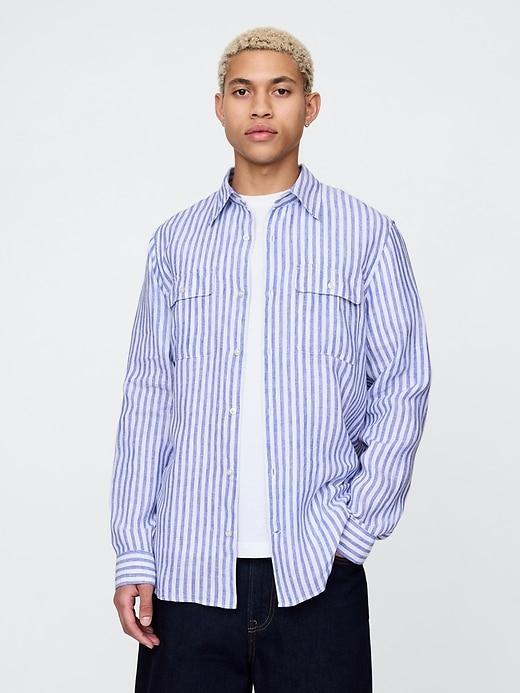 100% Linen Classic Shirt Product Image