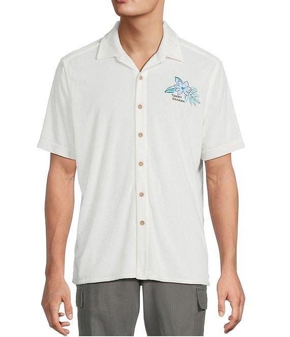 Tommy Bahama Big & Tall Poolside Toucan Terry Short Sleeve Woven Camp Shirt Product Image
