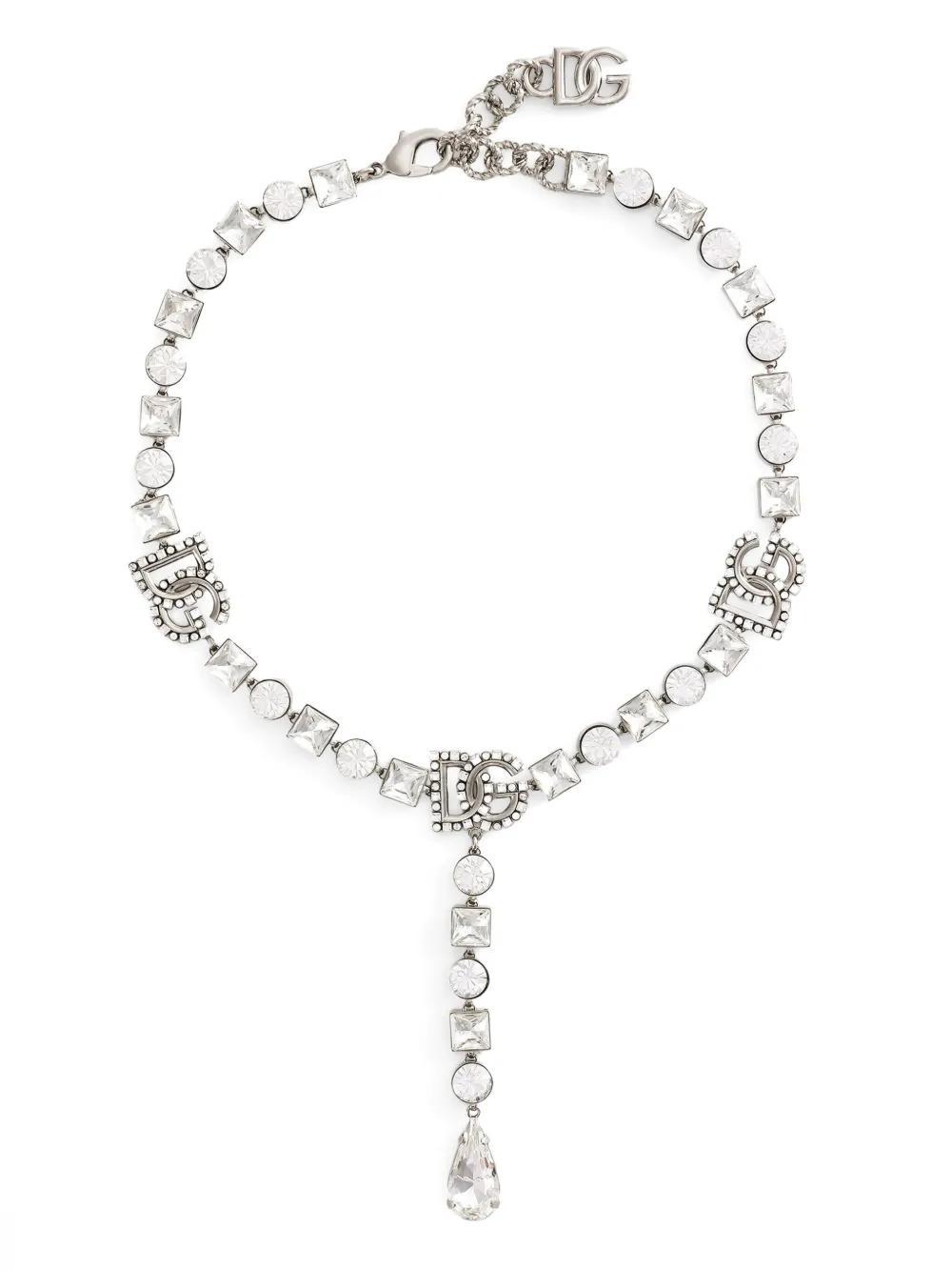 DOLCE & GABBANA Brass Necklace In Silver Product Image