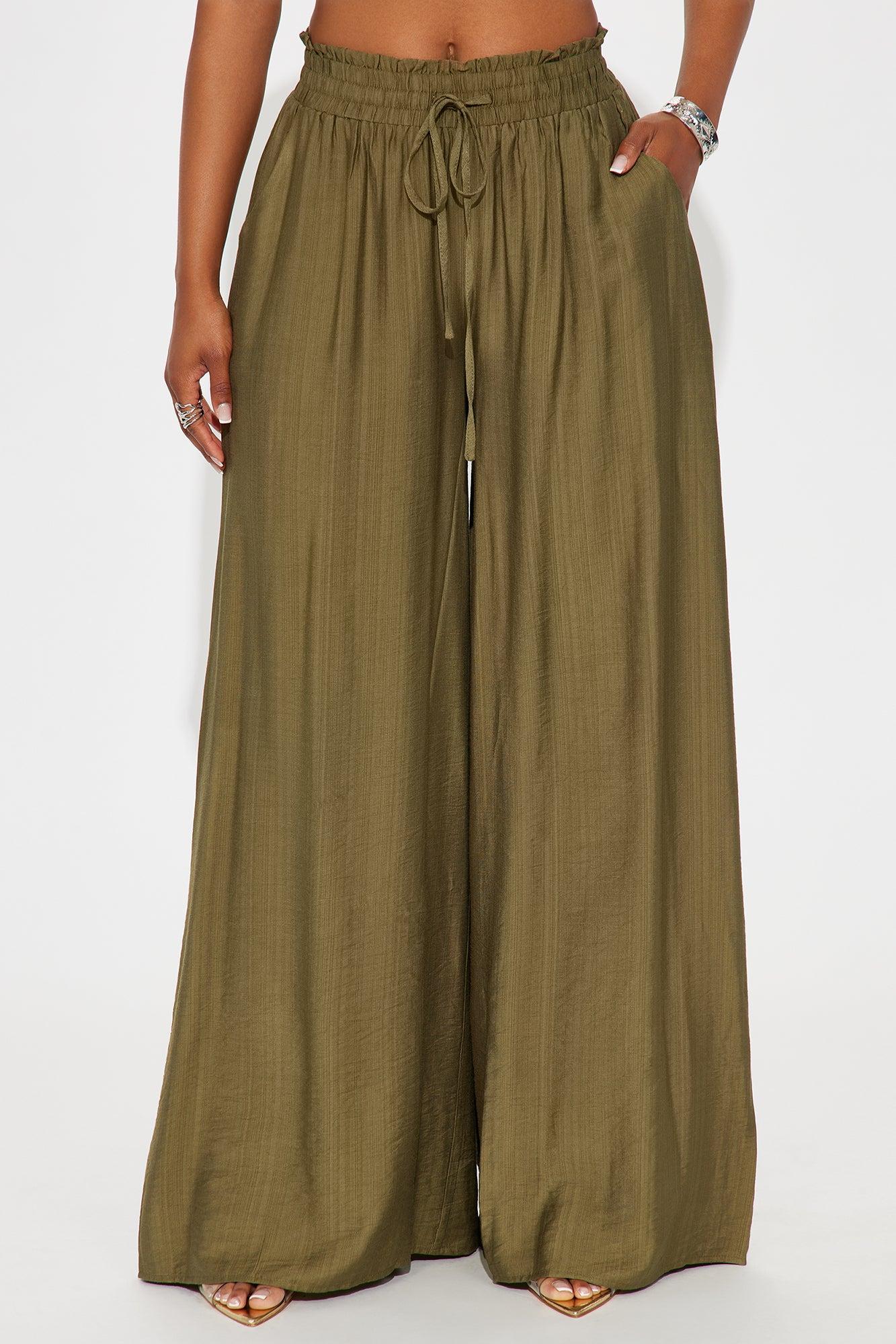 Meet At Sunset Wide Leg Pant - Olive Product Image